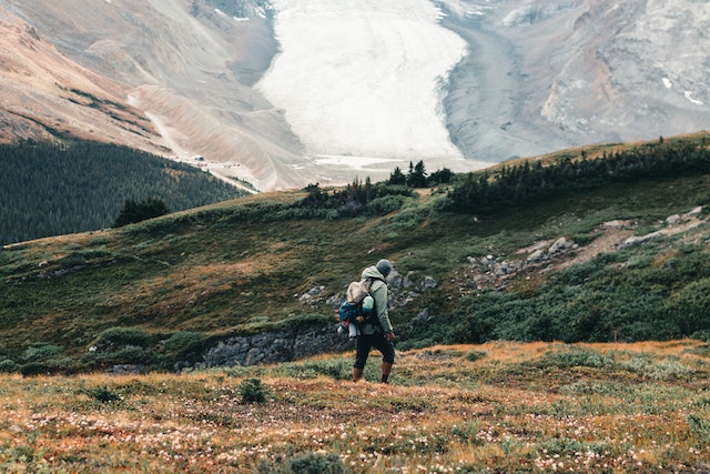 hiking young person